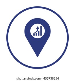 Business graph icon.