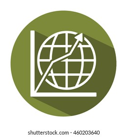 Business graph icon.