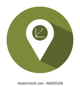 Business graph icon.