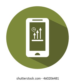 Business graph icon.
