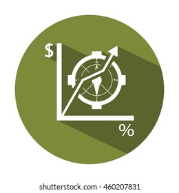 Business graph icon.