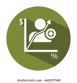 Business graph icon.