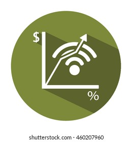 Business graph icon.
