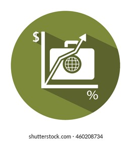 Business graph icon.