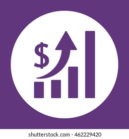 Business graph icon.