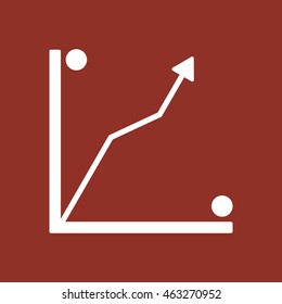 Business graph icon.