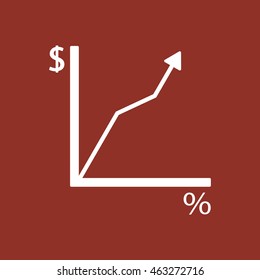 Business graph icon.