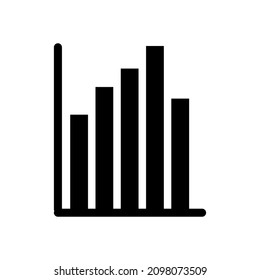 Business graph icon. Chart element. Management concept. Line sign. Flat design. Vector illustration. Stock image. EPS 10.