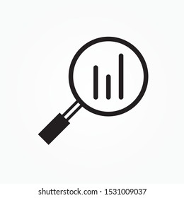 Business graph icon. Chart flat vector illustration on white background.