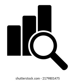 Icono de gráfico de negocios. Gráfica ilustración vectorial plana en fondo blanco.