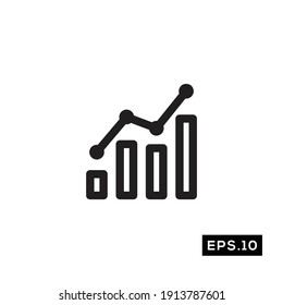 Business Graph Icon. Chart Symbol Vector