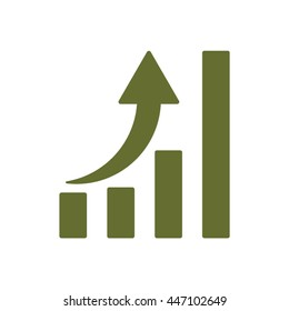 Business graph Icon. Flat design.