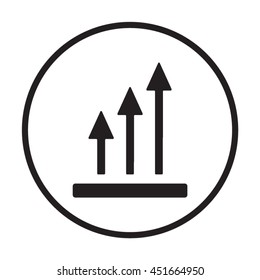 Business graph Icon. Flat design.