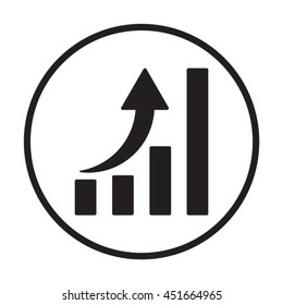 Business graph Icon. Flat design.