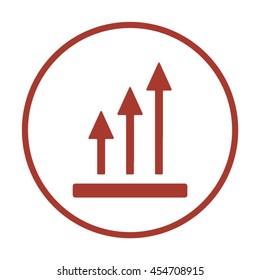 Business graph Icon. Flat design.