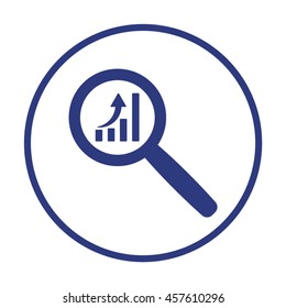 Business graph Icon. Flat design.