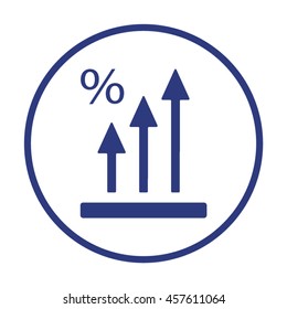 Business graph Icon. Flat design.