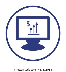 Business graph Icon. Flat design.
