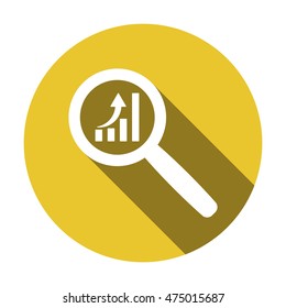 Business graph Icon. Flat design.