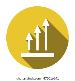 Business graph Icon. Flat design.