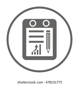 Business graph Icon. Flat design.