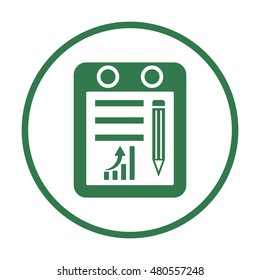 Business graph Icon. Flat design.