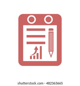 Business graph Icon. Flat design.