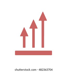 Business graph Icon. Flat design.