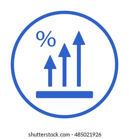 Business graph Icon. Flat design.