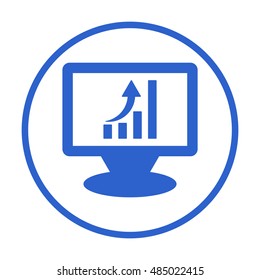Business graph Icon. Flat design.