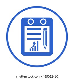 Business graph Icon. Flat design.