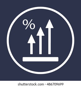 Business graph Icon. Flat design.