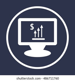 Business graph Icon. Flat design.