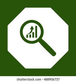 Business graph Icon. Flat design.