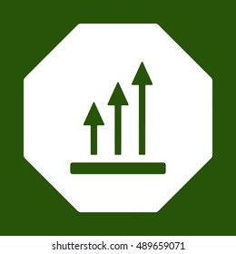 Business graph Icon. Flat design.