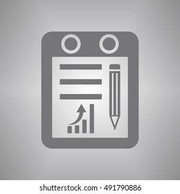 Business graph Icon. Flat design.