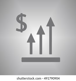 Business graph Icon. Flat design.