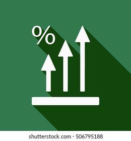 Business graph Icon. Flat design.