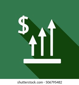 Business graph Icon. Flat design.