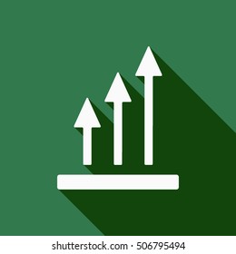 Business graph Icon. Flat design.