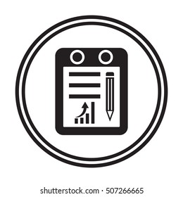 Business graph Icon. Flat design.