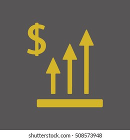 Business graph Icon. Flat design.