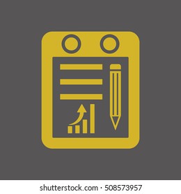 Business graph Icon. Flat design.