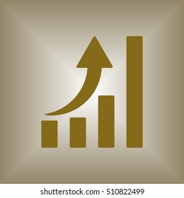 Business graph Icon. Flat design.