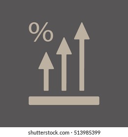 Business graph Icon. Flat design.