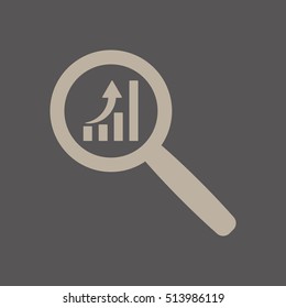 Business graph Icon. Flat design.