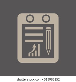 Business graph Icon. Flat design.