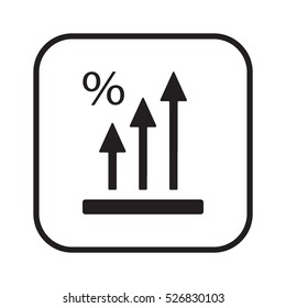 Business graph Icon. Flat design.
