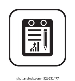 Business graph Icon. Flat design.