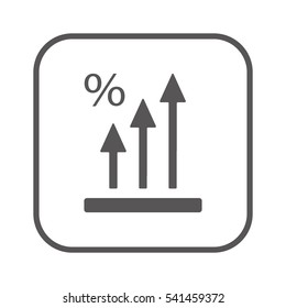 Business  graph Icon. Flat design.